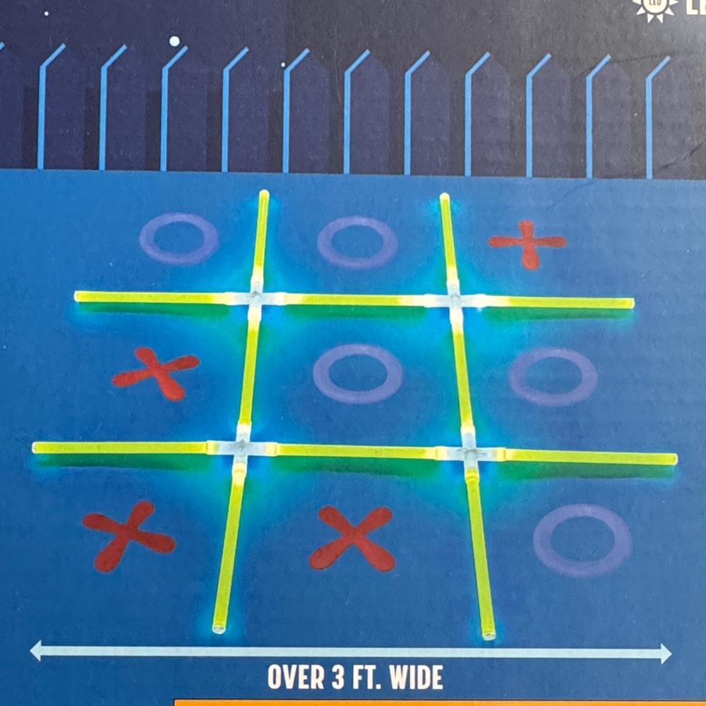 Giant Glow-in-the-Dark Tic Tac Toe Game